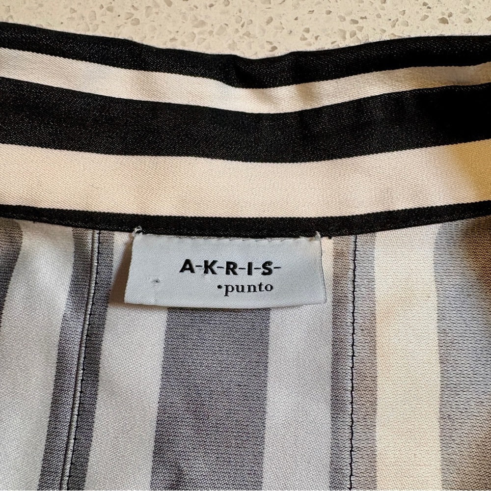 Akris Punto Striped Shirtdress Tunic Size 8 - Picture 8 of 10